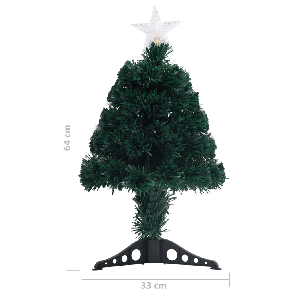 Pre-lit Christmas Tree with Stand 64 cm Fibre Optic